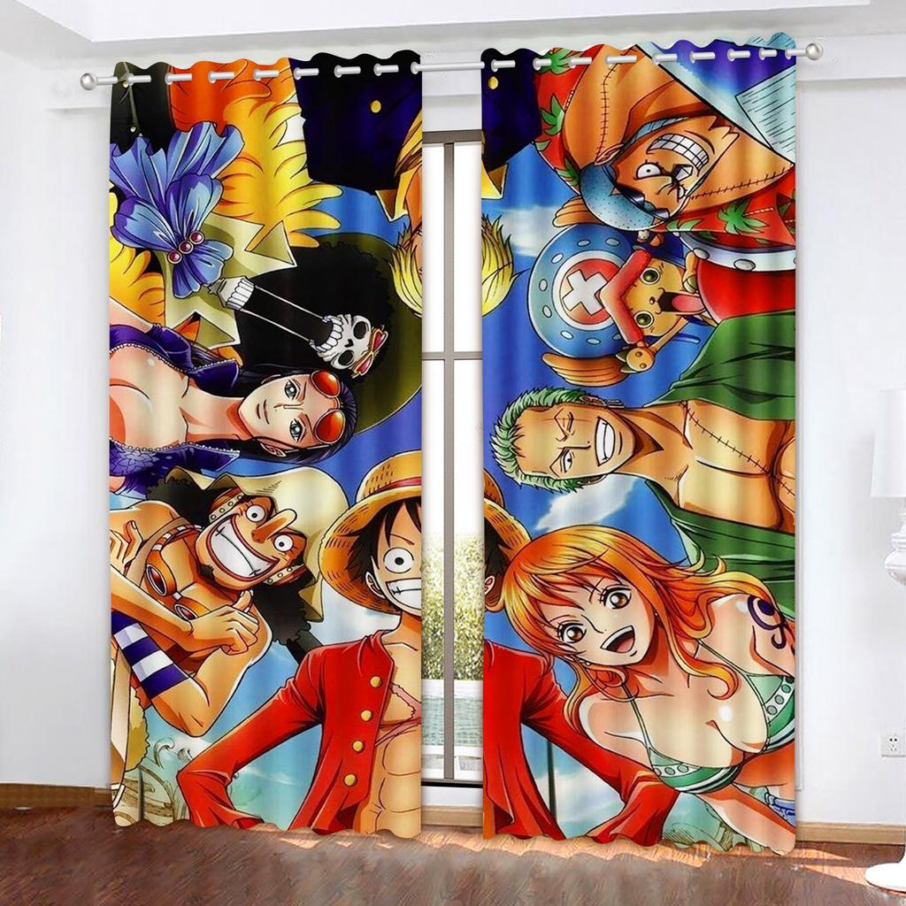 Rideau occultant Monkey D Luffy, One Piece, Polyester, Animé, Convient pour Chambre à coucher, Enfants, Adulte, Décoration de pièce, Cadeaux