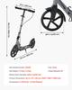Kick Scooter for Kids Ages 8+, Teens & Adults, 2-Wheel Toddler Scooter with Adjustable Height Handlebar, Wide Anti-Slip Deck, Foldable Lightweight