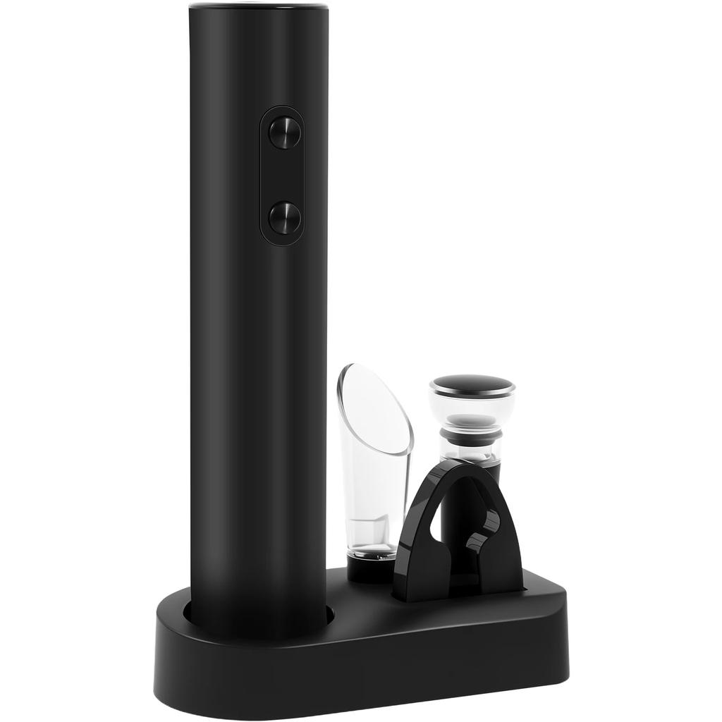 Electric Wine Bottle Opener with Stand Foil Cutter Bottle Pourer Vacuum Stopper Automatic Wine Opener Household Party Bar Gadget