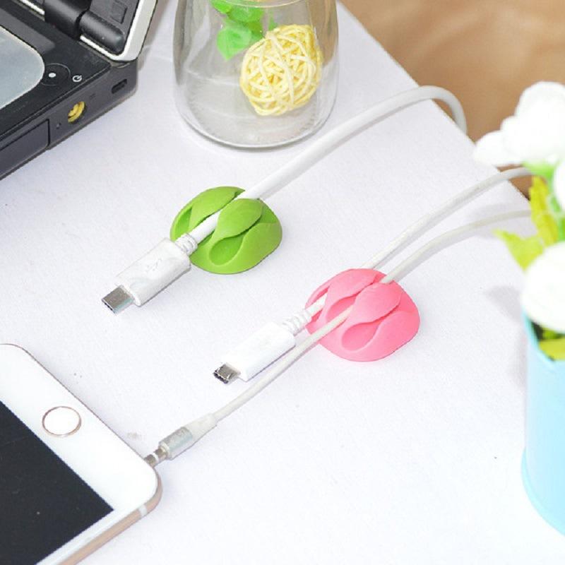 Clip Cable Bobbin Winder Clamp Protector Earphone Ties Organizer Wire Cord Fixer Holder Data Line Tidy Collation ManagementTable