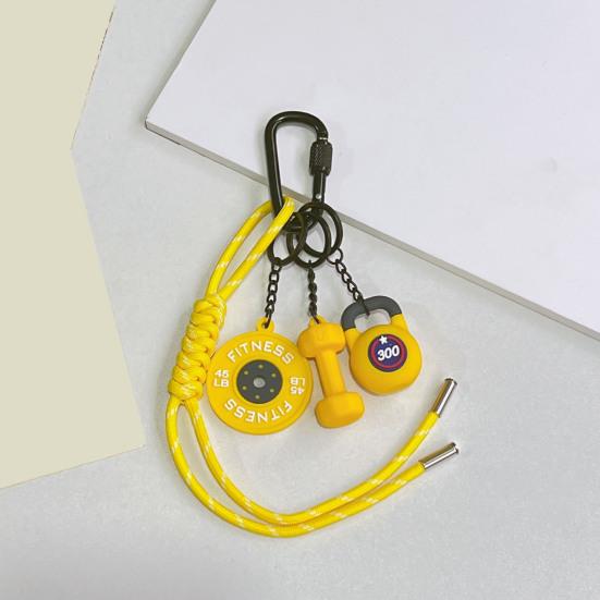 Fitness Schlüsselanhänger Gym Liebhaber Hantel Langhantel Wasserbecher Schlüsselanhänger Silikon Gewicht