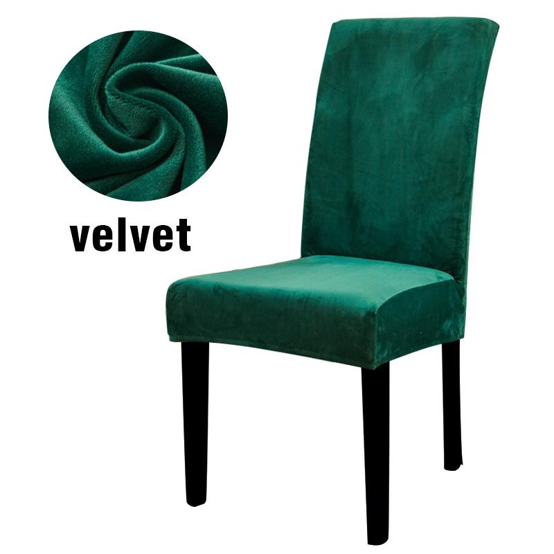 Velvet Chair Slipcovers for Dining Room Stretchy Super Soft Parson Chair Seat Covers Chair Protectors for Party Pet Protection