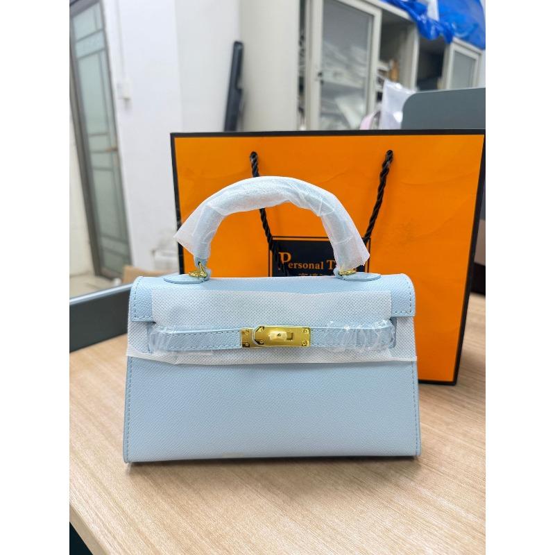 New trendy second-generation mini Kelly bag shoulder messenger bag niche contrasting handbag