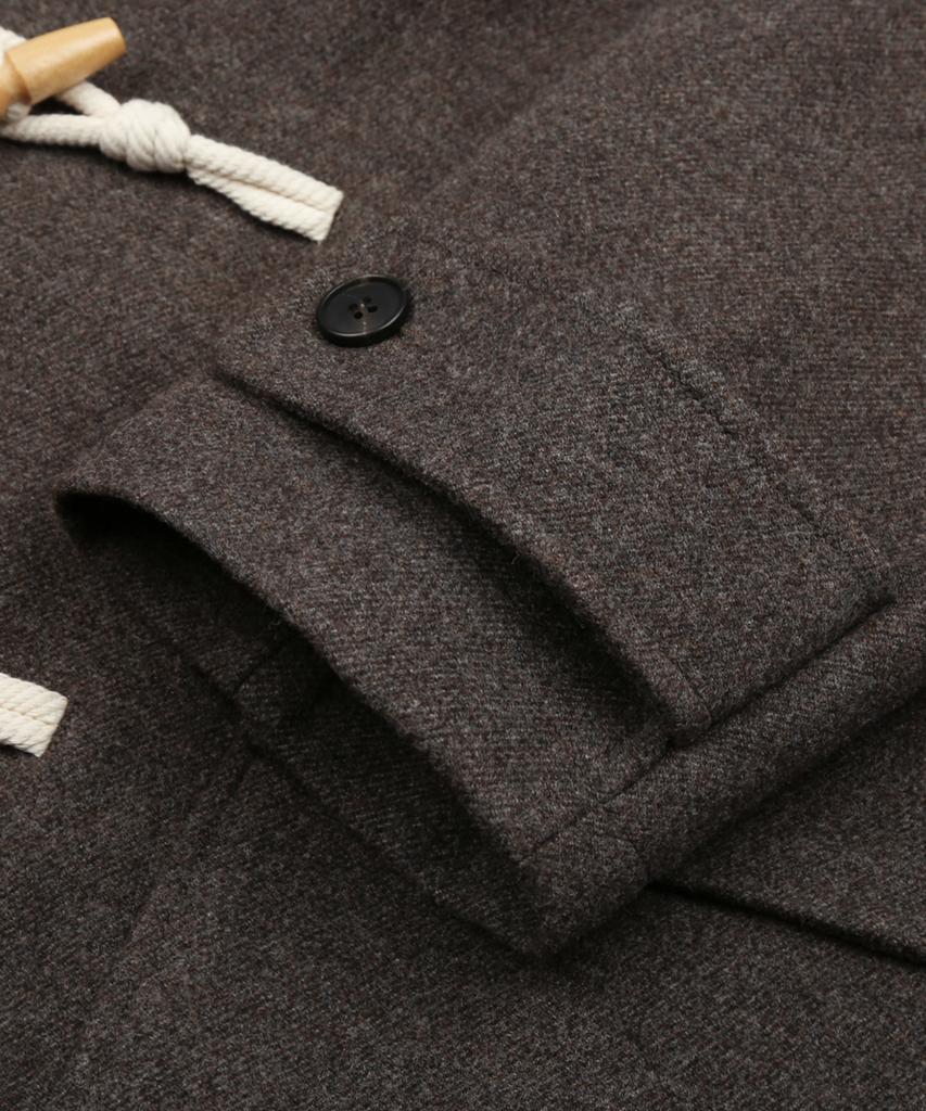 Trillion Unisex Balmacaan Duffle Long Coat (Brown)