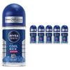 Nivea Men's Cool Kick Extra Dry Blue 48 Jam Roll-on Deodorant 6 Pcs 50ml