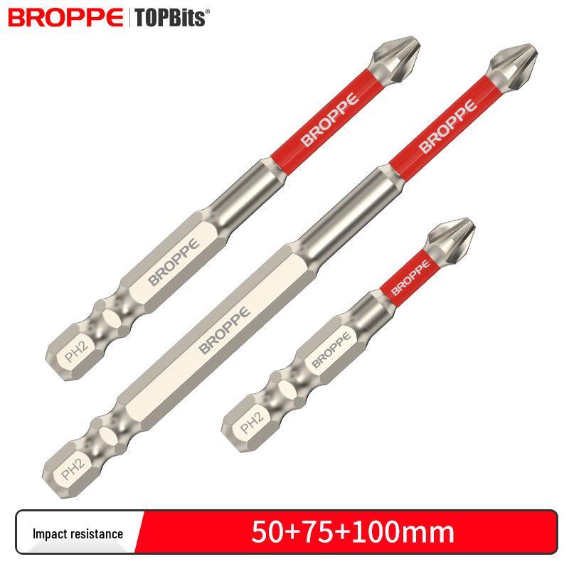 Impact-Resistant Magnetic Phillips Screwdriver Bit Set - High Torque, Non-Slip S2 for Electric Drills.
