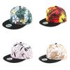 Nowa Hip Hopowa Płaska Daszkowa Czapka Baseballowa Hawajski Cyfrowy Nadruk Drzewo Kokosowe Snapback Czapka Letnia Outdoorowa Ochrona Przeciw Słońcu Sportowa Plażowa