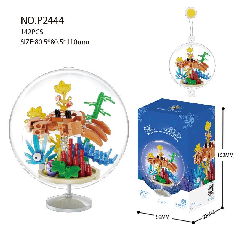 Boys Adult Toys Marine Animals Bricks Construction Set Fish Model Micro Building Blocks 3d Mini Block Home Decoration Toys Gifts