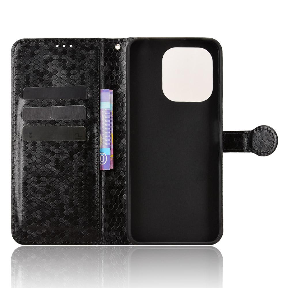 For Umidigi G9x 4G/G100x 4G Wallet Case Dot Pattern Imprint PU Leather Phone Cover with Wrist Strap