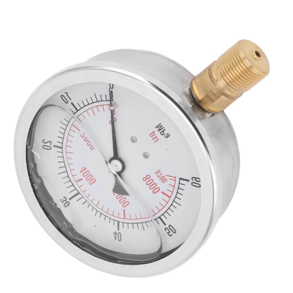 M20x1 CO2 Cylinder Pressure Gauge 8700psi Carbon Dioxide Pressure Gauge CO2 Gage
