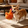 Sounding Toys with Crinkle Paper Simulated Chicken Plush Dog Toy Squeaky Interactive Chew Toy for Dogs Corgi Durable Bite Resistant Snuffle