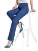 Jeans Élastiques Taille Haute pour Femmes - Pantalons Décontractés Amples, Épais, Jambe Droite pour Mères d'Âge Moyen et Personnes Âgées