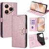 For Huawei Pura 80 Case Metal I-Buckle PU Leather Wallet Phone Cover