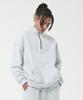 Attention Row Noble Zipper Half Zip Pullover Sweatshirt (1% Melange)