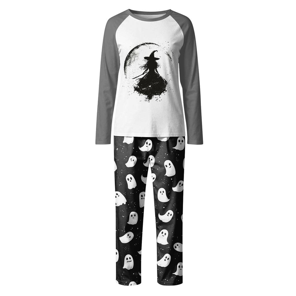 Halloween Day  Prints Family Matching Long Sleeve Tops+Pants Set Family Matching Sets