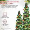 Retro Hand-Painted Tabletop Christmas Trees With Timer, Christmas Trees That Light Up, Table Top Christmass Tree With Lights