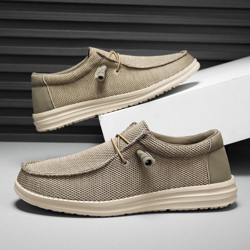Chaussures en toile légères pour hommes - Grande taille, coupe large - Extra larges, fond plat, confort pour pieds larges.