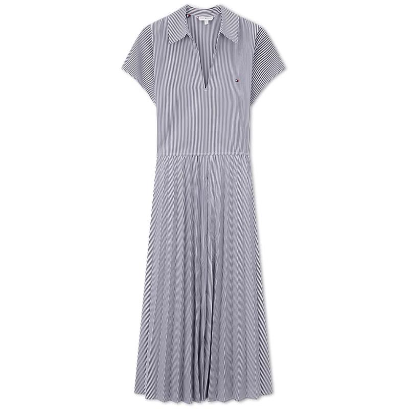 

Tommy Hilfiger Women s Striped Collared Dress 38