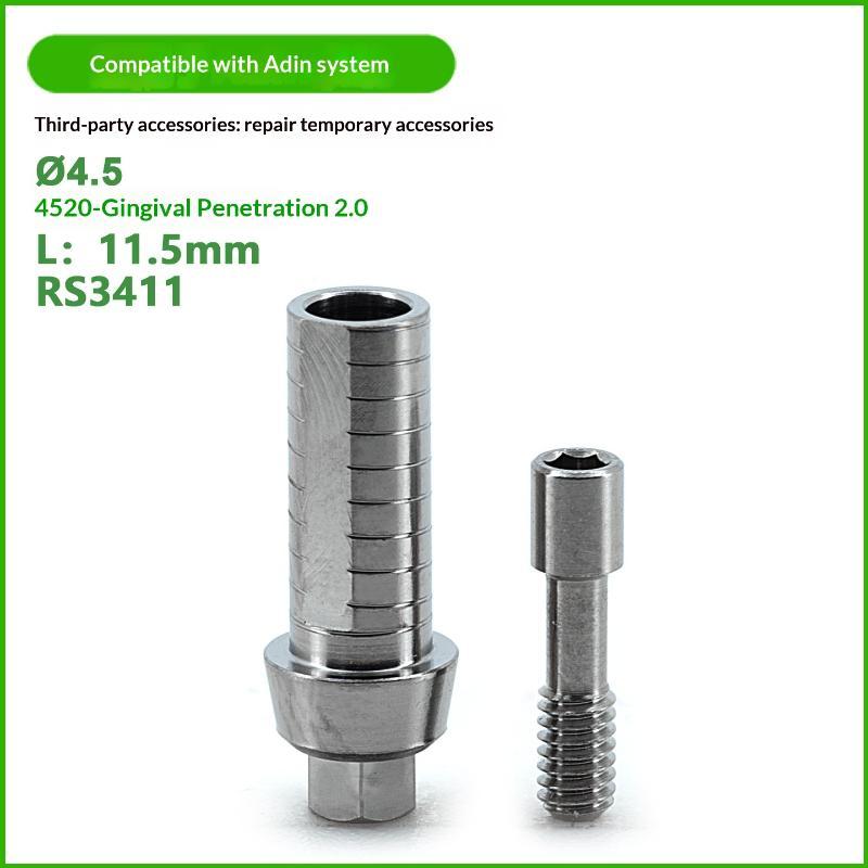 For Adin Temporary Abutment Dental Implantstraight Cylindrical Titanium Oem Odm Prosthesis Lab Screw Retained Parts