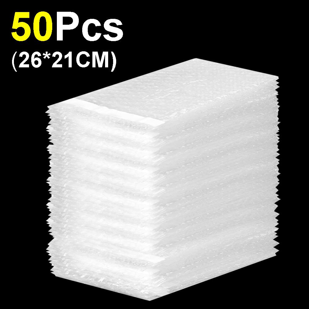 10-50pcs PE Clear Cushioning Covers Envelope Shockproof Package White Bubble Bag Protective Wrap Foam Packing Bags Can Be Sealed