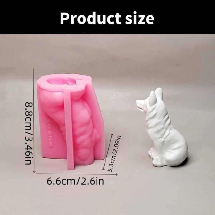 Dog Silicone Candle Molds for Candle Soap Fondant Silicone Molds for Chocolate Cake Baking Cement Clay Silicone Molds