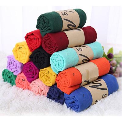 Sciarpa da donna Scialle Foulard alla moda da donna Foulard musulmano in tinta unita