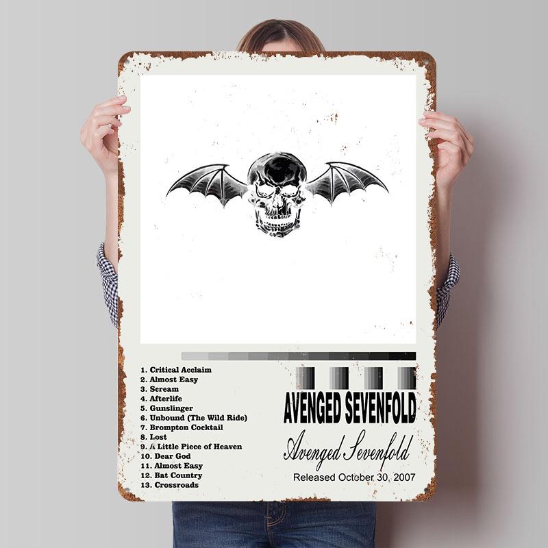

Avenged Sevenfold Album Cover Metal Poster Customized Wall Art Retro Vintage Tinplate Signs for Room Decoration Home Decor Items 7.9x11.8In(20x30cm)