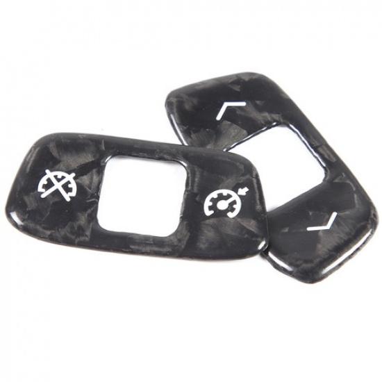 Forged Carbon Fiber Steering Wheel Roller Button Trim For C8 Corvette -25