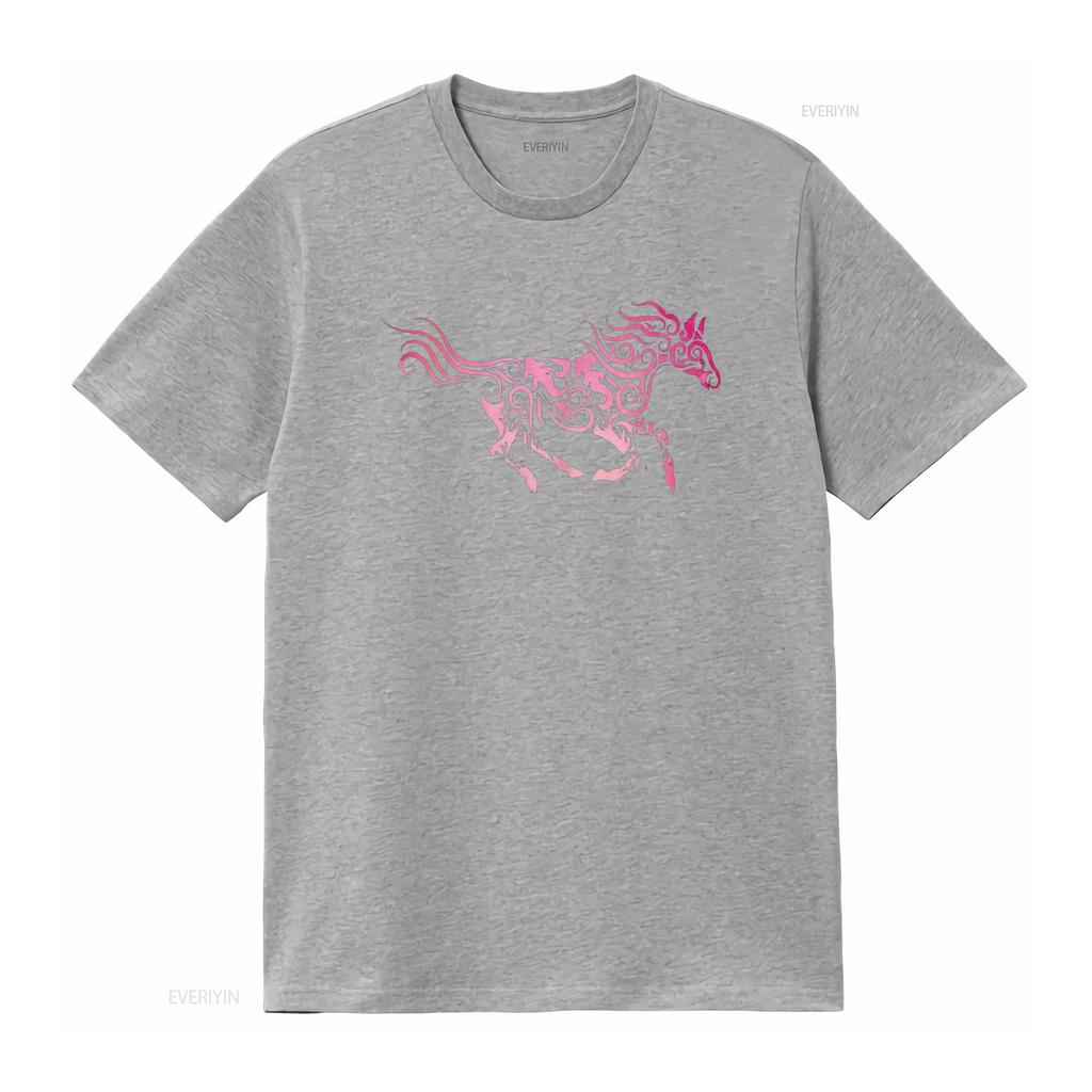 Fast Watercolor Horse T Shirt for Girls Women vintage Washed Versatile Breathable Soft designer clothes fashion Stylish