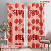 2pcs 2D Flat Printing Curtain Strawberry Fields Forever 100% Polyester Without Electricity Party Decorations Perfect for Holiday