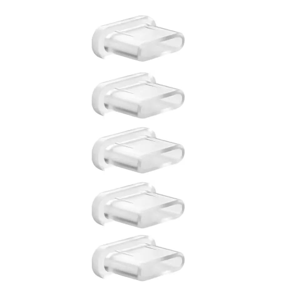 20-1PCS Type-C Dust Plugs Charging Port Protector Dustplug Universal Stopper Caps Silicone Anti-dust Cover for Mobile Phone IPad