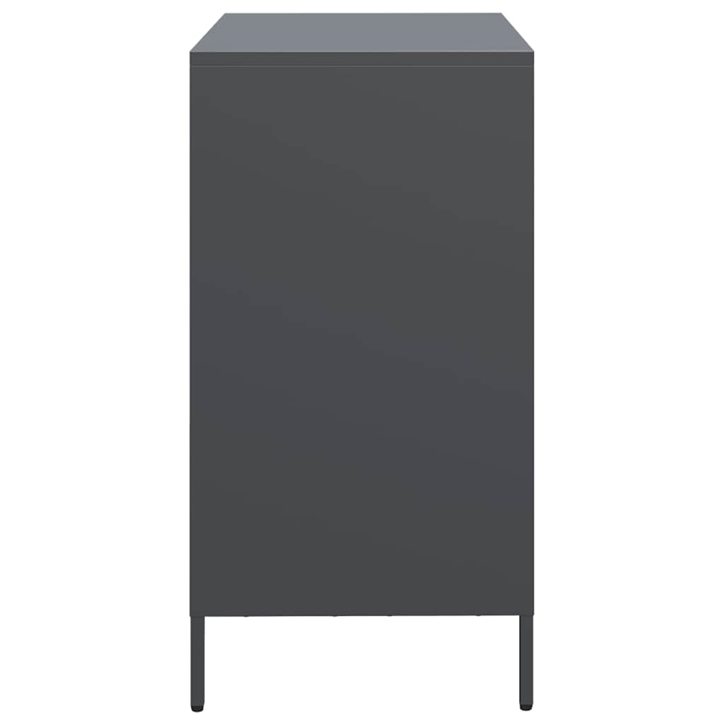Vidaxl Szafka, Antracytowa, 68X39X73,5 Cm, Stal Walcowana Na Zimno