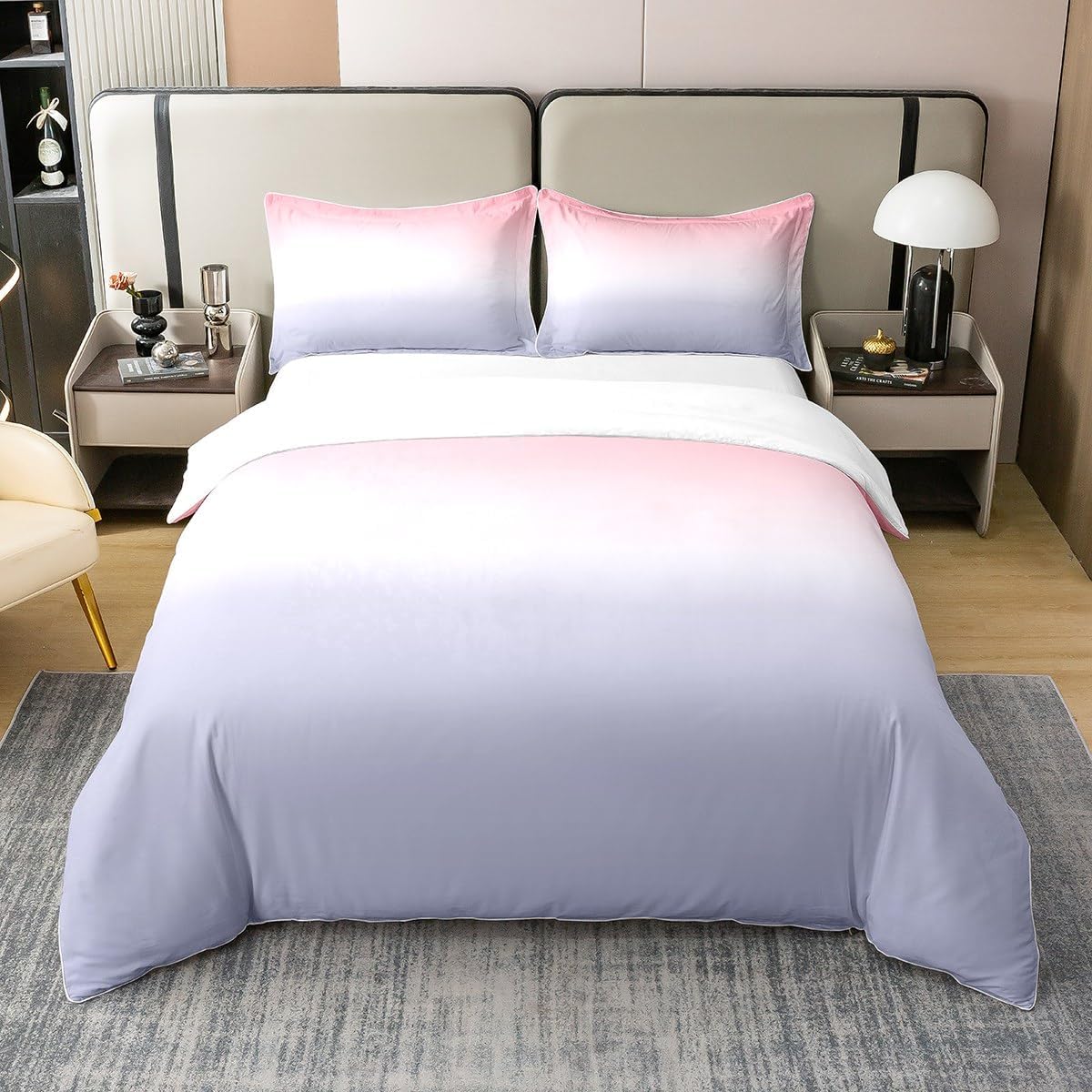 

Ombre Printed Duvet Cover Set Multiple Colors Modern Art Deco Style For Kids Boys Girls And Teens 3 Pcs With 2 Pillowcases EU Single(135x200cm)