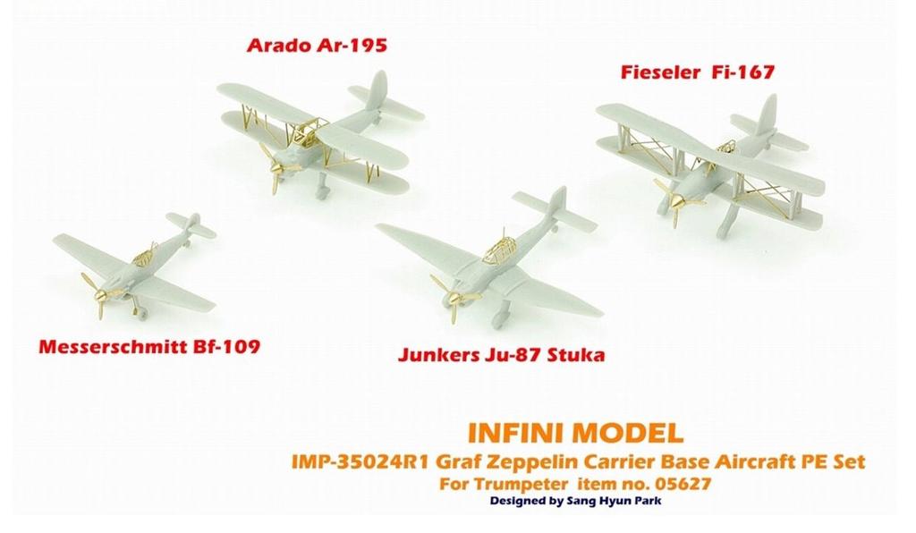 Infini Model 1/350 IMP Series Etched Parts for German Navy Aircraft Carrier Graf Zeppelin (TR Model) - Plastic Model Kit Parts IMP3524