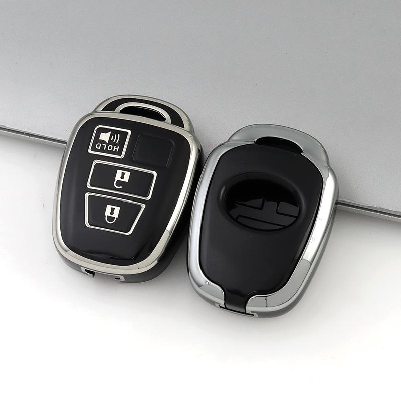 Durable TPU Car Remote Key Cover Anti-wear Full Coverage Key Case for  RAV4 Camry Prius Auto Supplies