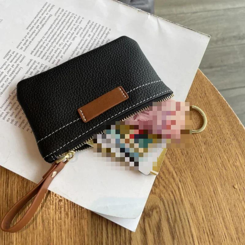 1pcs Ultra-thin Simple Women's Genuine Leather Wallet New Model Coin Purse Multi-functional Key Coin Card Fashion Short Purse