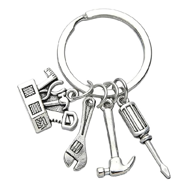 

Handy Alloy Keychain Wallet Backpack Ornament Decorated With Realistic Looking Mini Tool For Practical Use 1