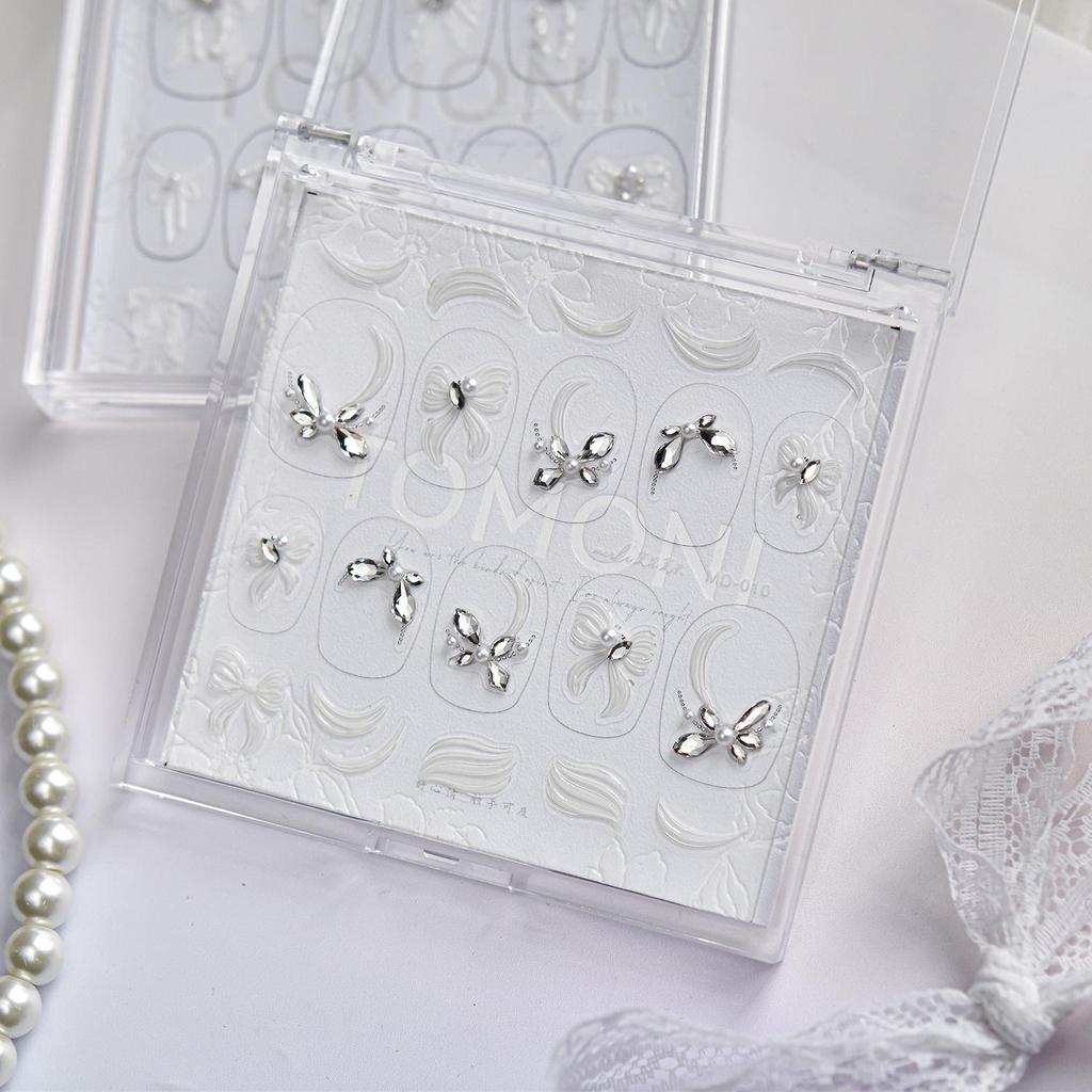 Tomoni Sparkly Bow Nail Art Rhinestone Mosaic Ornaments
