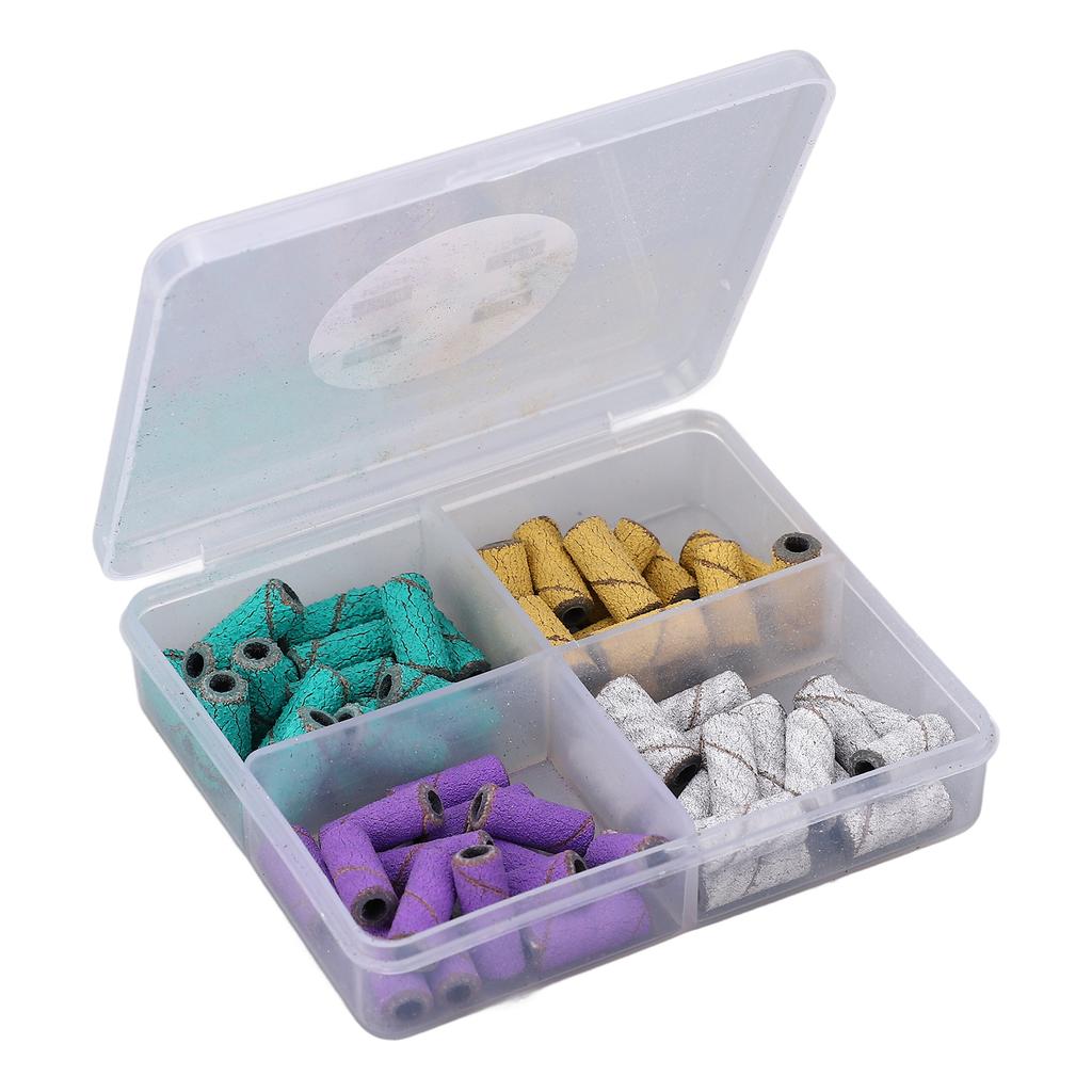 60 Stück Nagelschleifbänder mit Dornbit Maniküre Werkzeug Professionelle Nagelpolierbänder 80 120 18