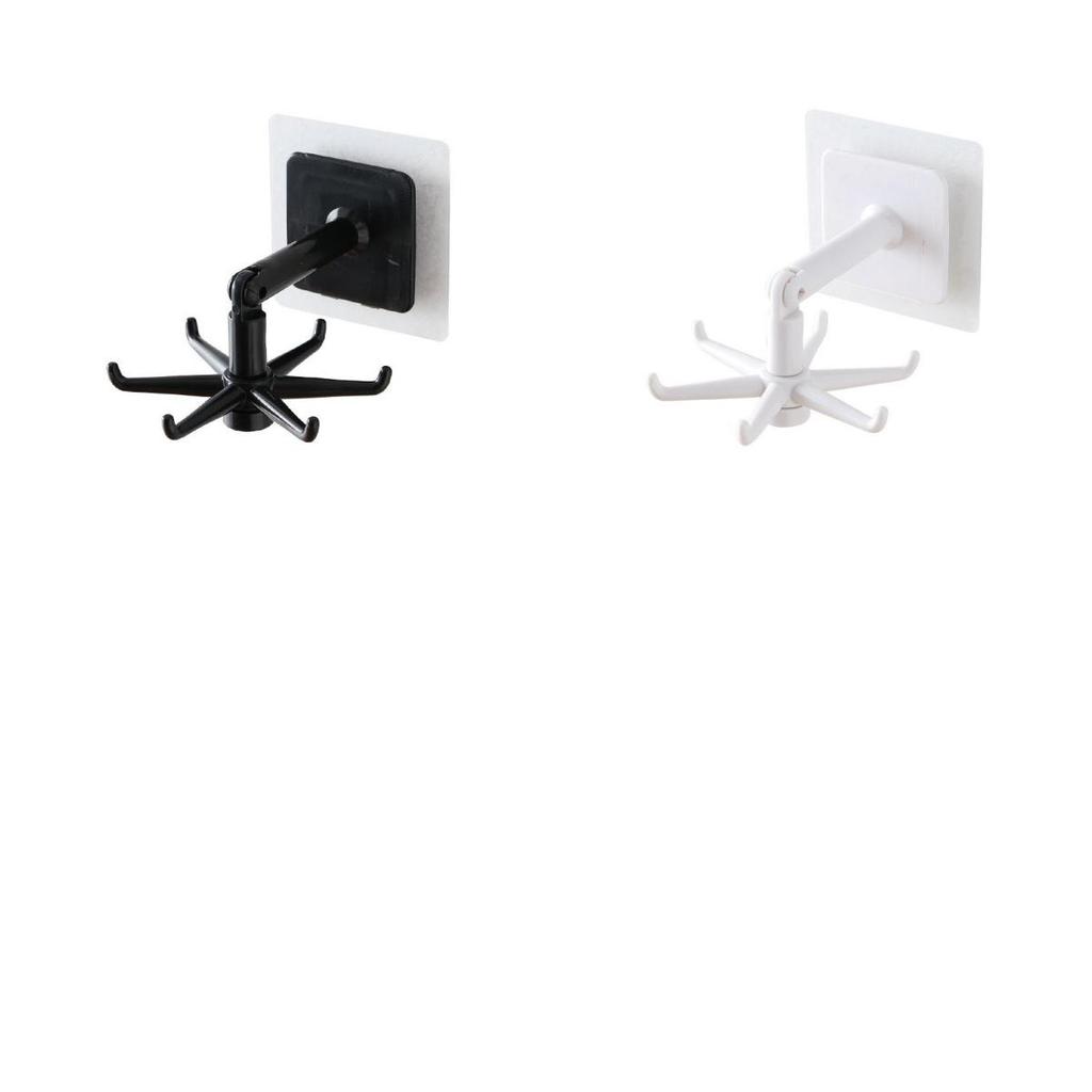 360° Otočný Nástěnný Kuchyňský Úložný Hák, Instalace bez Vrtání