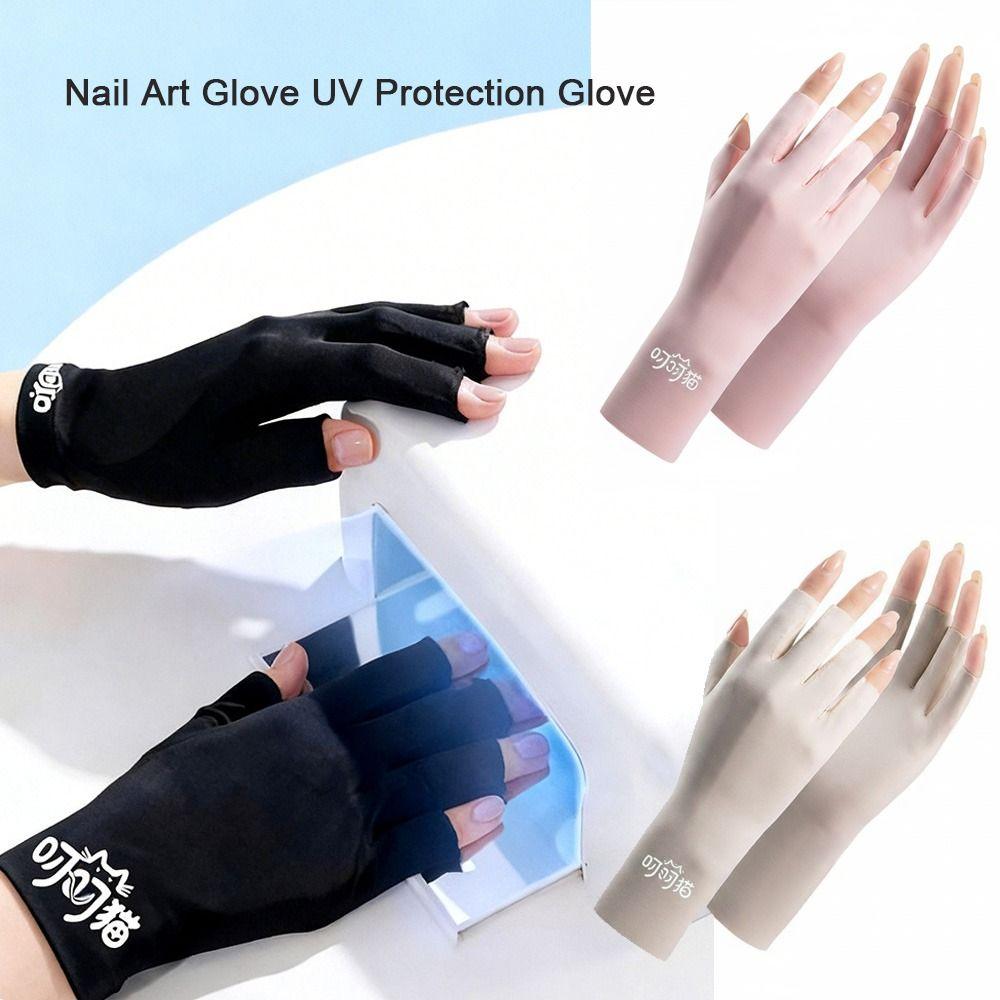 Nail Uv Protection Nail Painting Gloves Protect Finger Skin Drive Gloves For Led Lamp