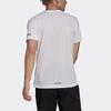 Adidas Contrast Letter Print Crew Neck T-Shirt Men Tops White HA7557