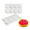 8-Cavity Round Colorful Tower Silicone Mold - French Mousse Cake Dessert Baking Decoration Tool