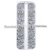 Silver Flat-Bottom Half-Pearl Nail Art Decorations, Mixed Sizes