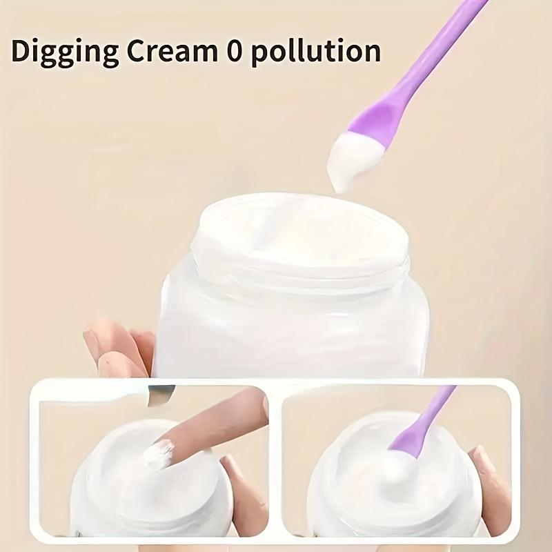 3 Pezzi Spatole in Silicone Riutilizzabili, Raschietti Ecologici per Barattoli Cosmetici, Portatili per Trucco Skincare, Strumento da Viaggio Facile da Pulire