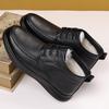 2025 Men's High-Top Leather Business Formal Casual Warm Cotton Shoes for Autumn/Winter