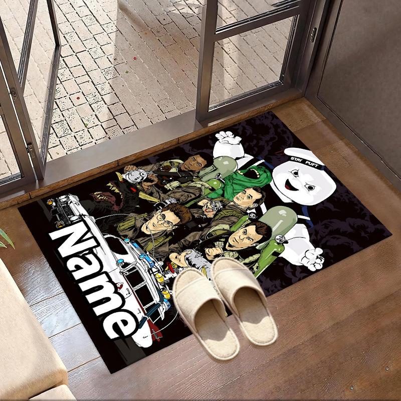 Custom Name Personalized Ghostbusters Print Carpet, Versatile Home Decor Rug, for Playroom, Apartment, Balcony, Entryway, Hallway Gift