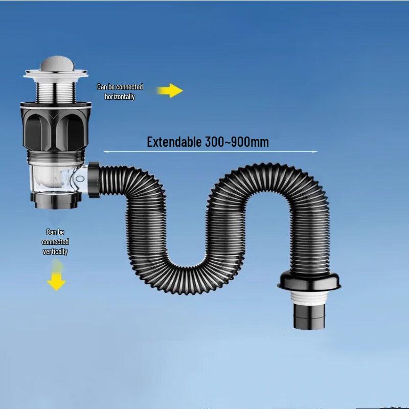 Сливной сифон для раковины и комплект донного клапана