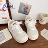Campus Style Platform White Shoes Children 2025 New Popular Casual Sports Shoes Versatile Chic Shoes Bread Shoes