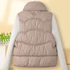 Fashion Winter Warm Vest Woman Sleeveless Parka Stand Collar Casual Thick Women's Jackets